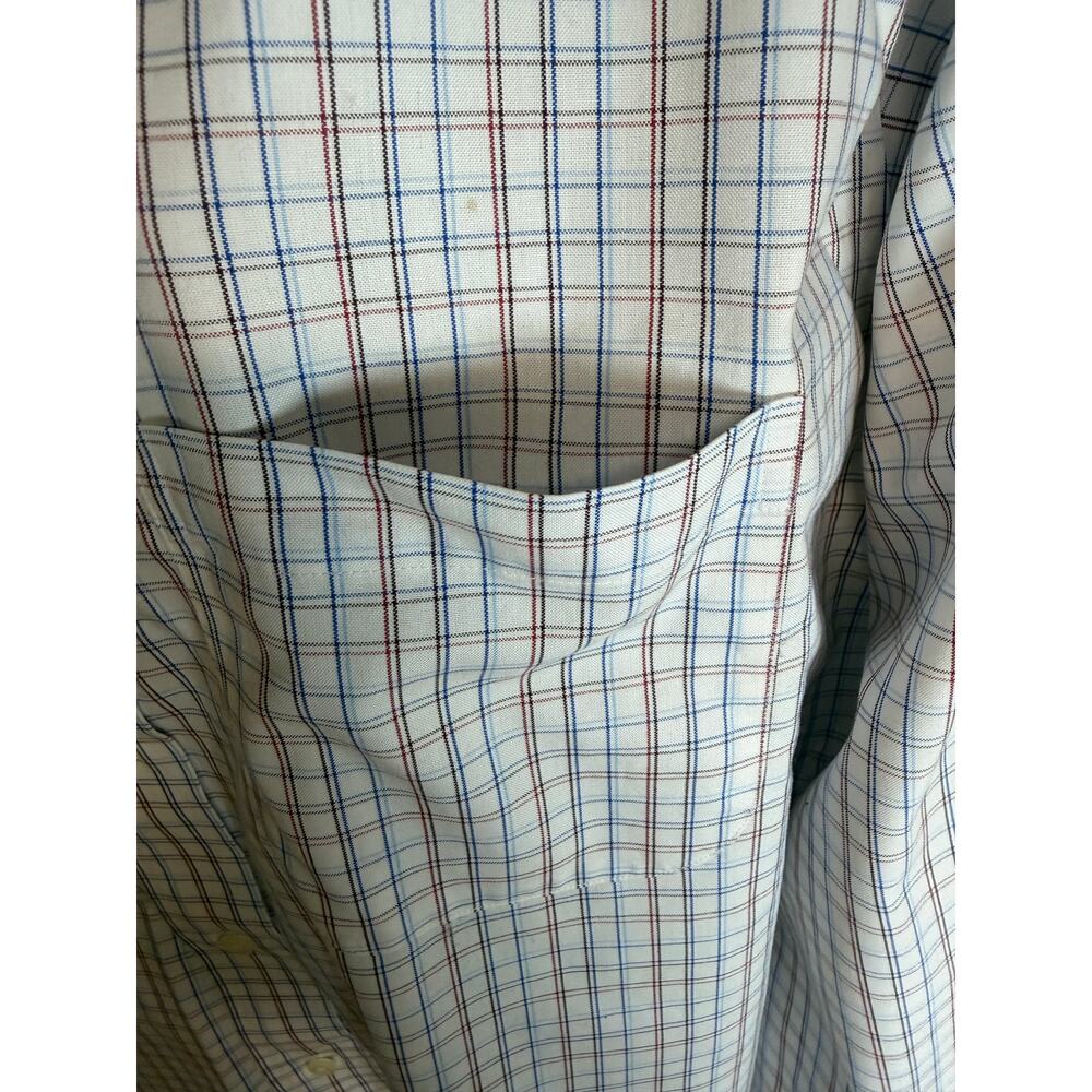 Brooks Brothers 346 Mens Dress Shirt 17.5 34/35 Slim Fit Plaid Cotton Button Up - Picture 3 of 11